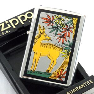 デットストック 廃版 激レア■Zippo ジッポー トリック・アート 花札 鹿とマリファナ 1995年製 USA製 メンズ レディース