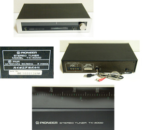 ● PIONEER STEREO TUNER MODEL TX-4000 / パイオニア, ステレオ チューナー ,ラジオ,FM,AM,レトロ,オーディオ,