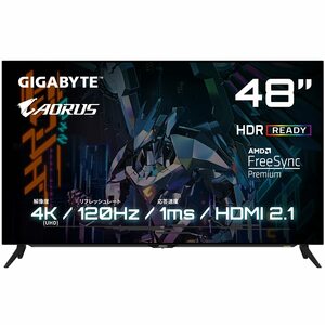 【中古】ゲーミングモニター GIGABYTE AORUS FO48U Gaming Monitor(47.53型/UHD(4K)/OLED(有機EL