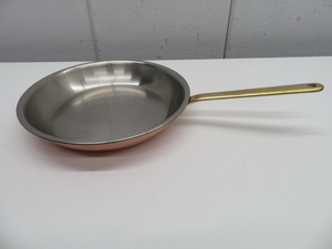 E1308◆銅製◆フライパン φ26×H4cm 栃木 宇都宮 中古 業務用 厨房機器