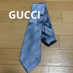 GUCCI ストライプ柄 ネクタイ　シルク