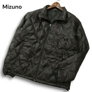 Berg Mizuno ベルグ ミズノ 秋冬 ブレスサーモ★ キルティング ダウン ジャケット ブルゾン Sz.M メンズ 黒 登山 アウトドア　C4T11330_C#N