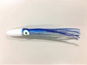 カツオルアー 10センチ ホワイト×ブルー トローリング 1-K-LURE01B