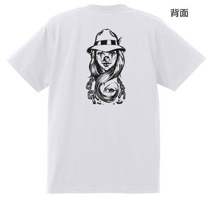 ローライダーＴシャツ 4 白 ピエロ HIPHOP アメ車 ミューラル ギャング メキシカン チカーノ ボム ハイドロ カスタム 旧車