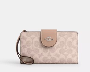 2024aw　日本未発売　COACH Phone Wallet In Signature Canvas財布　型番：CW780　　LAから最新本物をお届け！