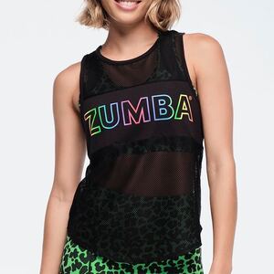 【正規品・新品】XSサイズ★ZUMBA・ズンバ★ Funscape Mesh Tank