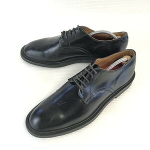 Made in Japan★TAKEO KIKUCHI★本革プレーントゥ【8/26.0-26.5/黒/BLACK】外羽根式/ビジネス/dress shoes◆A-45