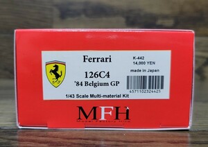 ★☆ MFH モデルファクトリーヒロ　FERRARI F1 126C4 1/43 フルディテール【未使用 未開封】