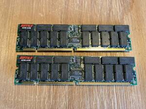 (動作OK) BUFFALO ADB-64M DIMM 168PIN メモリ 64MB 2枚セット 合計128MB Power Macintosh 