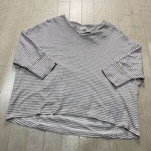 4041☆ UNITED ARROWS GREEN LABEL RELAXING トップス 7分丈袖カットソー レディース ホワイト ボーダー