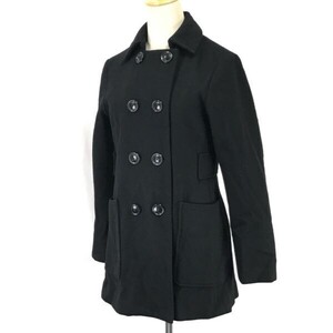 日本製☆シップス/Ships☆ウール/ショート丈/Pコート【レディースS/黒/black】アウター/Coat/Jacket/Jumper◇cBH770