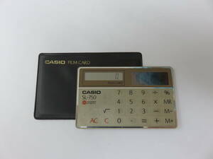 カシオ　SL-750　 FILM CARD　薄型　電卓　ソーラー電源　専用ケース付　動作品　CASIO