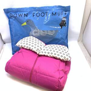 ■美品 DOWN FOOT MUFF エアバギー フットマフ ピンク ベビーカー ダウン 防寒 寝袋 赤ちゃん用品 冬 寒さ対策■G40189