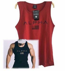 【XXL-size】ALPHA ボディビル タンクトップ レッド/GOLD/筋トレ/トレーニング/スポーツウェア/ジム/GYM/フィットネス/カネキン/ダンベル