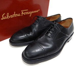 Ferragamo フェラガモ レザービジネスシューズ FB3405 サイズ8 黒 ブラック メンズ シューズ