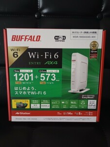 新品 Wi-Fiルーター BUFFALO 無線LANルーター Wi-Fi6 WSR-1800AX4S-WH 無線LAN バッファロー 無線LAN親機 AirStation 1201+573 ホワイト 