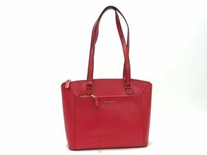 1円 ■美品■ kate spade ケイトスペード レザー ハンドバッグ トートバッグ ショルダーバッグ 肩掛け レディース レッド系 FF3223