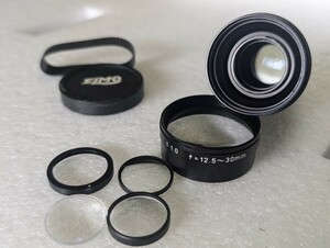 Elmo 12.5-30mm f1.0 レンズ　スーパー8mm映写機用 ジャンク　部品取り カビ有り エルモ