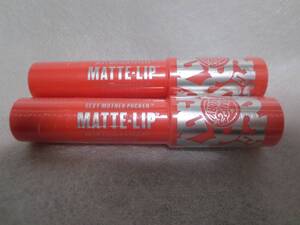 新品 ソープアンドグローリー Soap & Glory Sexy Mother Pucker Matte-Lip Stick Fire Cracker リップカラー 口紅 2本セット