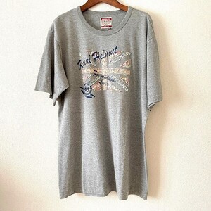 #snc カールヘルム KarlHelmut カットソー Tシャツ L グレー 花 ロゴ メンズ [876705]