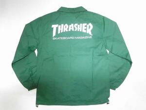 JB即決 JB別注 THRASHER スラッシャー MAGロゴ コーチジャケット JKT　グリーン 緑　Sサイズ　新品