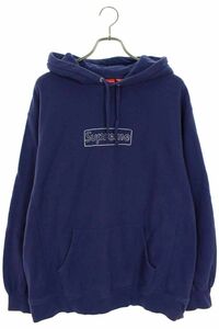 シュプリーム パーカー 21SS Kaws Chalk Logo Hooded Sweatshirt サイズ:L チョークボックスロゴパーカー 中古 HJ12