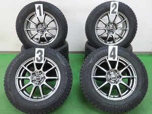 アルファード カローラクロス C-HR 等 4本 社外 16インチ 6.5J +38 5H 114.3 スタッドレス ダンロップ WINTERMAXX WM02 2021年 215/65R16