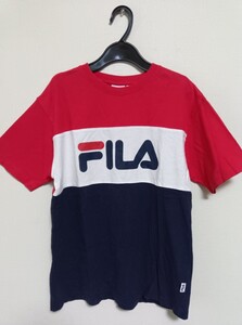 FILA　Tシャツ　夏服　半袖　Мサイズ　used　フィラ　半袖Tシャツ　レディース　キッズ　ジュニア