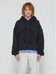 定価9万 Mサイズ 新品 23SS ERL イーアールエル Swirl Premium Fleece Hoodie フリース フーディー パーカー バッグ 人気商品 ブラック 