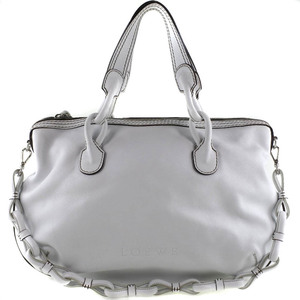 LOEWE ロエベ 2WAYバック ショルダーバッグ カーフ 白 レディース【55150411】中古