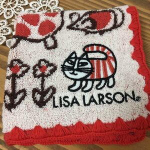 リサ ラーソン LISA LARSON 猫 ハンカチ 新品 送料140タオルハンカチ 縦24.5cm スケッチキャット 猫