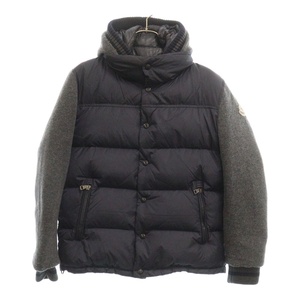 MONCLER モンクレール GHISLAIN GIUBBOTTO 220914136485 68352 ギスラン ニット切替 ナイロンダウンジャケット ネイビー/グレー