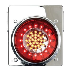 【送料無料！】★花魁JAPAN 46LEDテール ウインカータイプ レッド/クリア（OWRC-02）x1個★24V トラック用