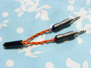 2.5mm4極 (メス) → 3.5mm×2 PHA-3 SU-AX01 変換ケーブル オーグライン +Pt 撚り線 八芯 銀メッキプラグ トープラ販売