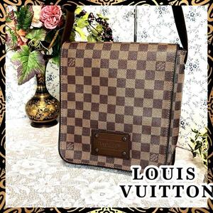 送料無料！極美品★LOUIS VUITTON　ルイヴィトン ブルックリン PM ダミエ ショルダーバッグ★正規品