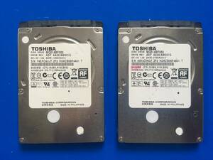 ☆彡 東芝 TOSHIBA MQ01ABF050 2.5インチ 500GB 7mm　2枚セット　ジャンク品