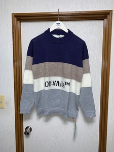 S 新品 OFF-WHITE OW SWEATER セーター ニット オフホワイト