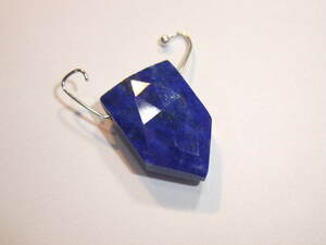 カット綺麗ラピスラズリlapis-lazuli クレオパトラルース 両穴 宝飾宝石用ルース　9　未使用 カラーパワーストーン 色々たくさん同梱可!