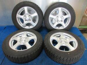 ★8-8.5分山★20年製★ ダンロップWINTER MAXX WM02 155/65R13　社外ホイール 13×4J +42 4H-100 4本セット スタッドレス 軽自動車等　A112