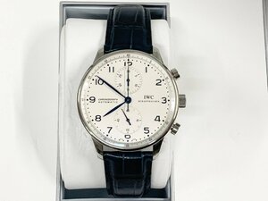 IWC ポルトギーゼ クロノグラフ オートマティック メンズ腕時計 高級 自動巻き シルバー文字盤 ステンレス IW371417 SCHAFFHAUSEN(浜86)