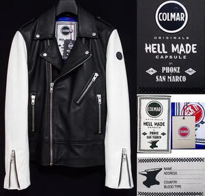 COLMAR■コルマー■HELLMADE CAPSULE BY PHONZ&SANMARCO■レザーライダース■新品■50