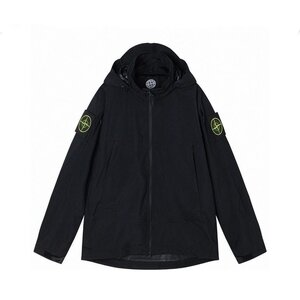 STONE ISLAND ストーンアイランド ポケット フード付き ジャケット 防風防水 ジャケット ブラック Mサイズ