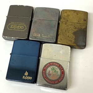 H945■▲ Zippo ジッポ オイルライター 5点セット Paul Smith GUAM ロゴ NEW WIND-PROOF グアム