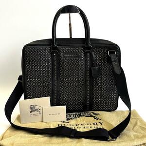 【極美品】BURBERRY LONDON バーバリー レザー ビジネスバッグ