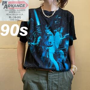 【W50】ヴィンテージ Tシャツ 映画 ムービーT スターウォーズ 90s XLサイズ エピソード4 新たなる希望 USA製 黒 ブラック VETEMENTS 元ネタ