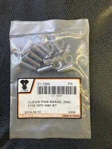 V-TWIN ブレーキペダル クレビスピン 10PK 42269-70 23-1986 ジンク 亜鉛 Brake Pedal Zinc Clevis Pin FL1970-1981 レターパック Vツイン