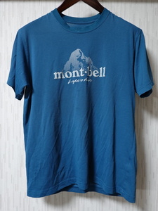 ●モンベル mont-bell 半袖 Tシャツ L STYLE# 1114471 WIC.T ドットロゴ●1127●