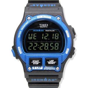 TIMEX タイメックス TW5M54400 アイアンマン 8ラップ ビマー IRONMAN 8LAP 復刻 デジタル クロノグラフ ブラック × ブルー 28009065