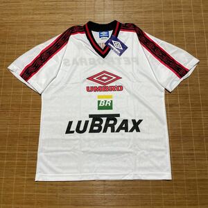 未使用品 タグ付き 90s ブラジル製 UMBRO アンブロ CR フラメンゴ ユニフォーム ゲーム シャツ L ビンテージ ロマーリオ ジーコ