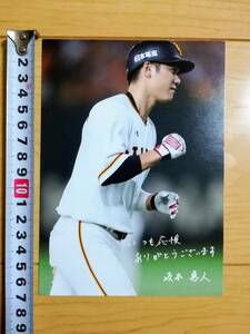 優勝　坂本勇人 大きめ ジャイアンツ 　ポストカード 巨人